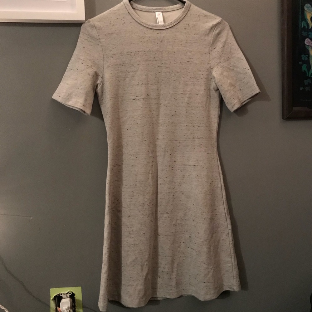 American Apparel Light Gray Fitted Dress